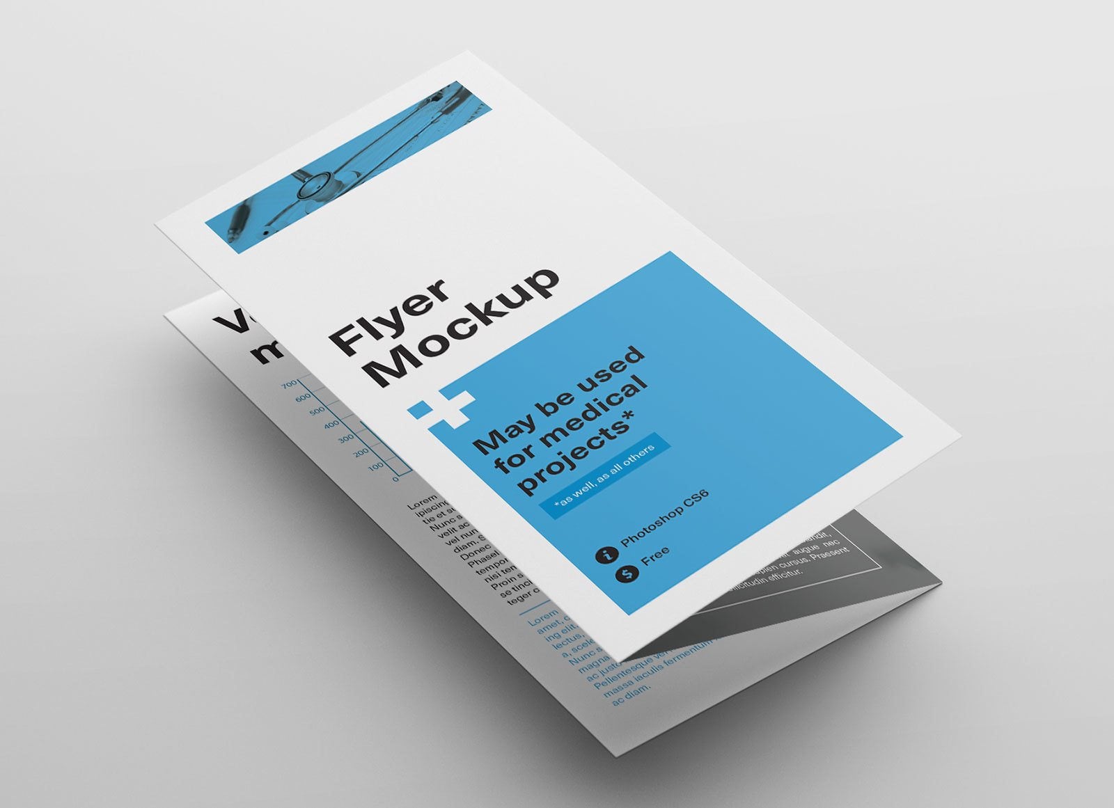 z fold business brochure mockup